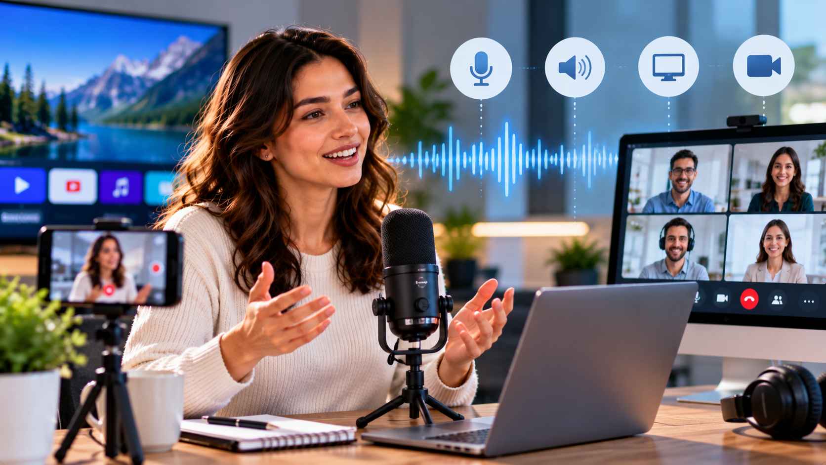 Modern Podcast Studio Conversation